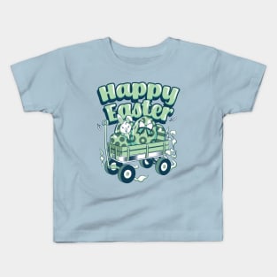 Easter Shirt Bunny Egg Hunt Wagon Kids T-Shirt